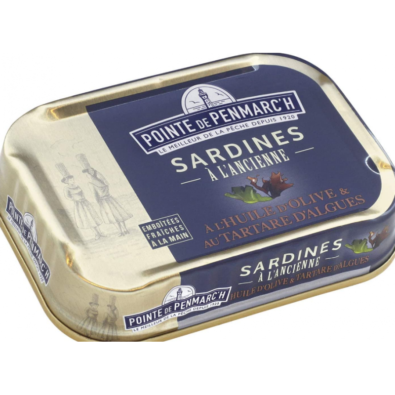 Pointe_de_Penmarc'h_Sardinės_alyvuogių_aliejuje_pagardintos_jūros_dumblių_tartaru